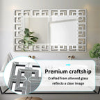 Venetian Art Mirror With Beveled Glass Edge For Living Room