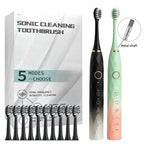 Electric Toothbrush Rotary Cleaning Waterproof With Timer USB Rechargeable