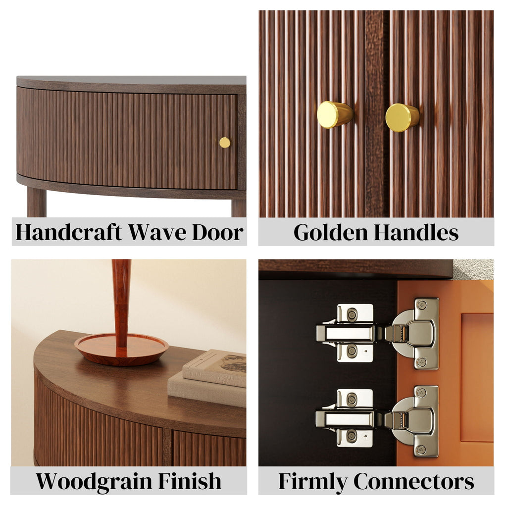 Demi Lune - Console Table With 2 Storage Drawers