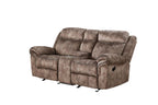 Zubaida - Two Tone Recliner Loveseat With USB Port Console