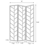 Mila 3-Panel Room Divider Folding Shoji Screen Walnut