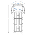 Tall Storage Cabinet With Doors And 4 Shelves For Living Room, Kitchen, Office, Bedroom, Bathroom, Modern