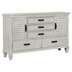 Franco 4-piece Queen Bedroom Set Distressed White