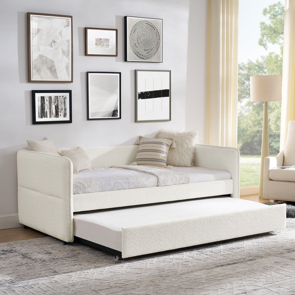 Upholstered Daybed With Pop Up Trundle