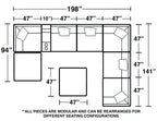 Posh - Modular Sectional And Ottoman