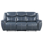 Sloane 2-piece Upholstered Reclining Sofa Set Blue