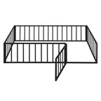 Metal Floor Bed Frame With Fence And Door