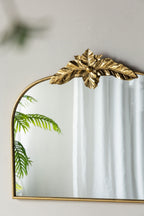 Arched Wall Mirror With Metal Frame, Wall Mirror For Living Room