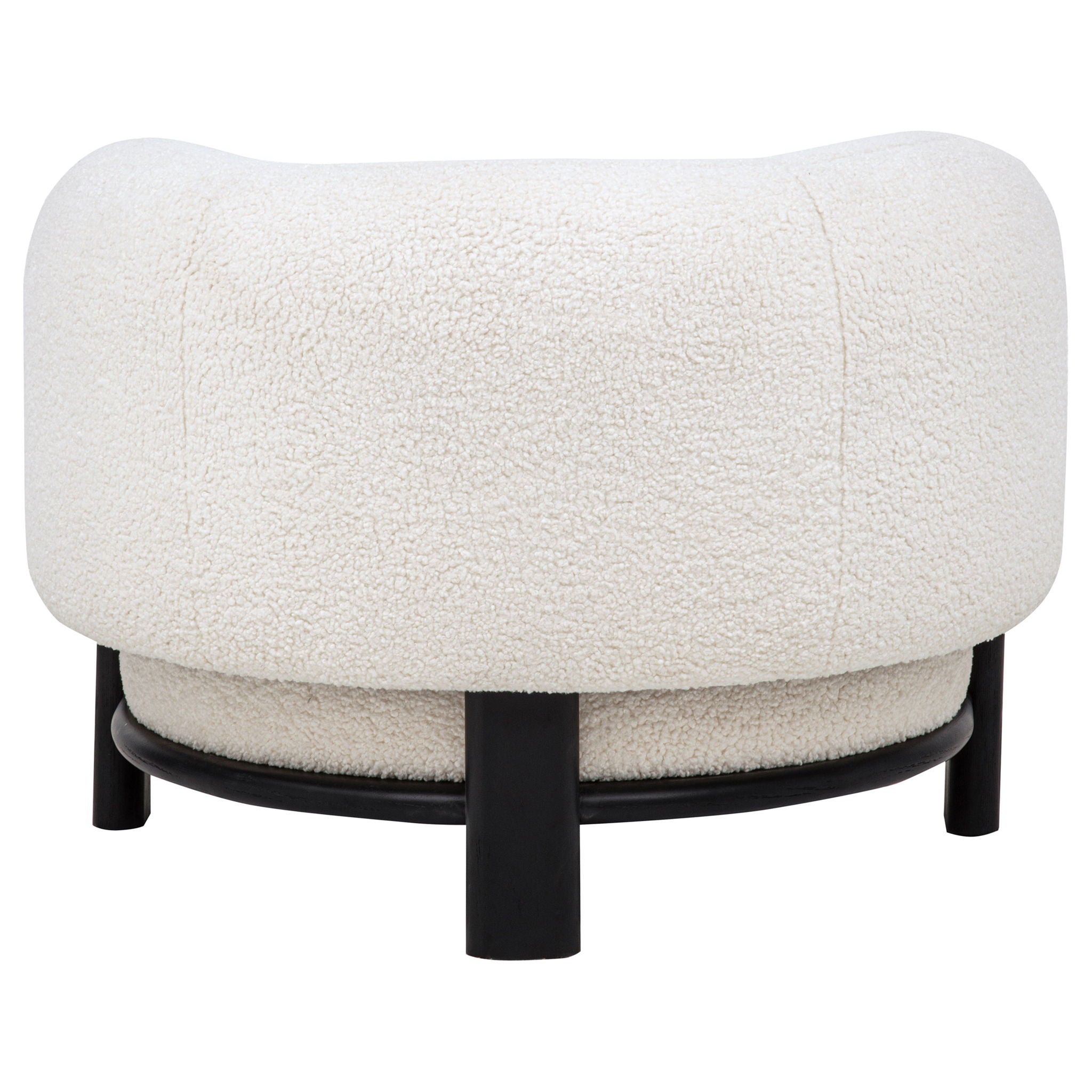 Lawler Upholstered Barrel Back Accent Chair Ivory and Black