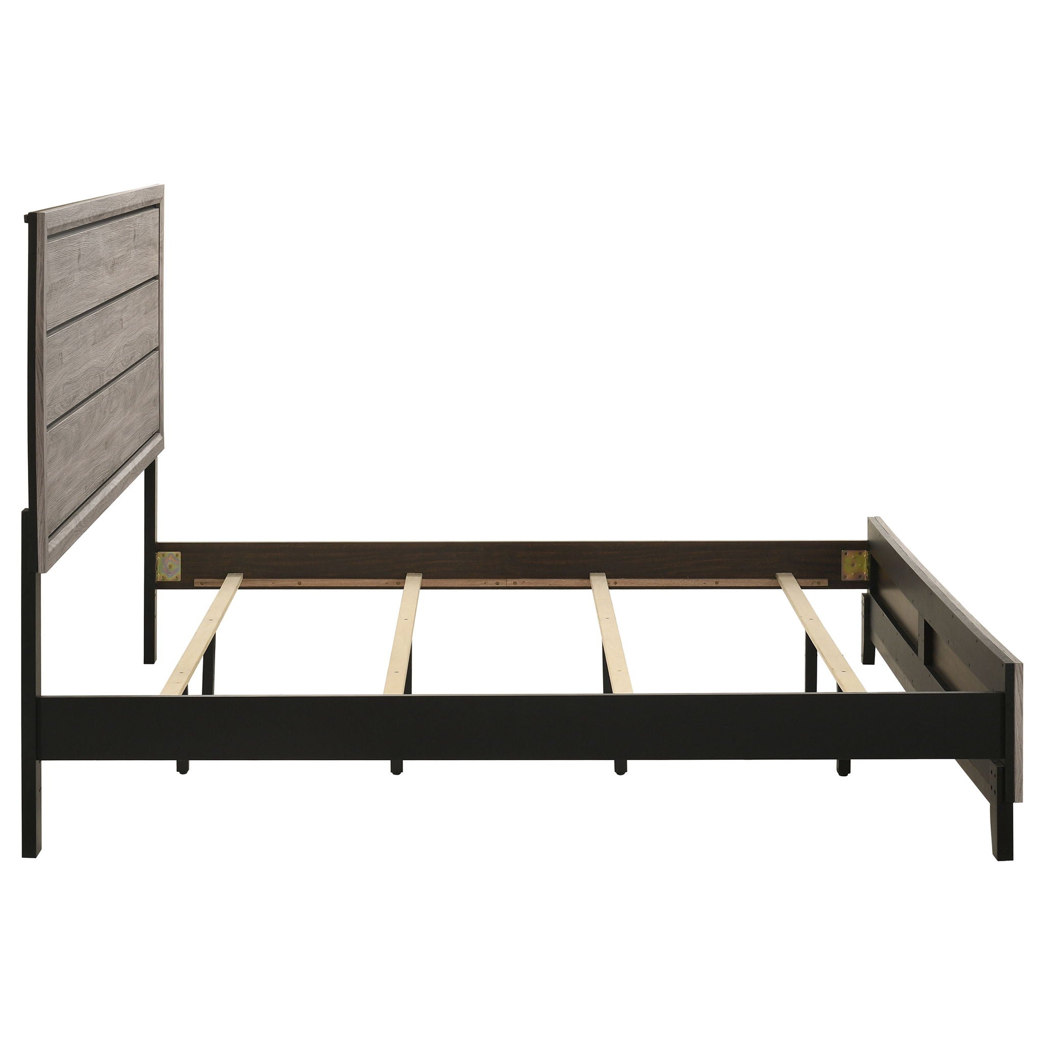 Valen Wood Eastern King Panel Bed Light Taupe