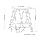 Simeon - Multifunctional Metal Stool With Wood Seat