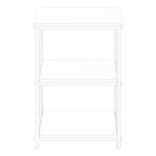 3 Tier Accent Table, Side Marble Look Contemporary & Modern