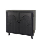 2 Door Accent Cabinet Storage Cabinet With Adjustable Shelf - Black