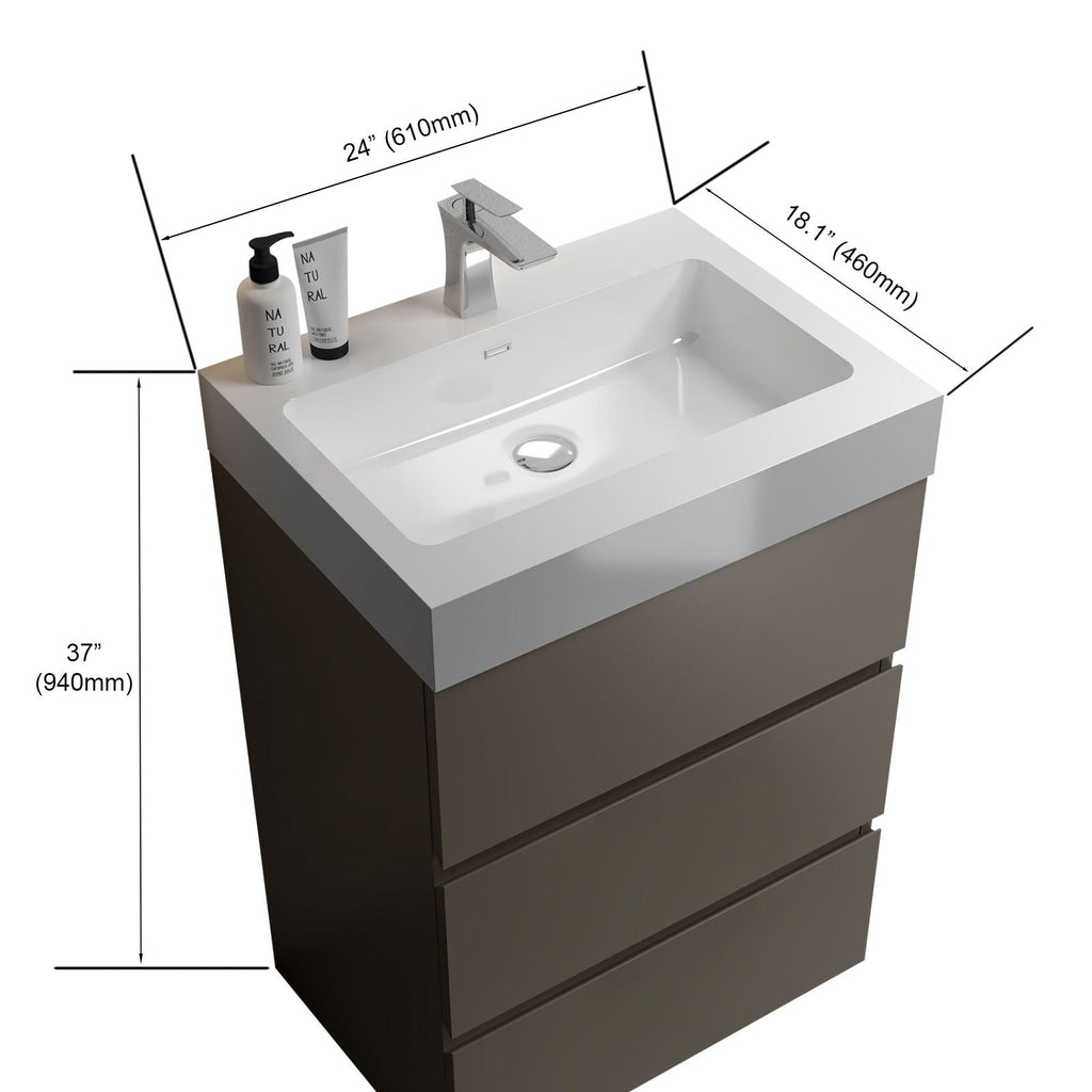 Alice - Bathroom Vanity With Sink, Large Storage Freestanding