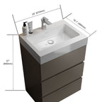 Alice - Bathroom Vanity With Sink, Large Storage Freestanding