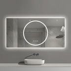 LED Vanity Mirror With Anti Fog & Dimmable Lights, Wall-Mounted - Antique Silver