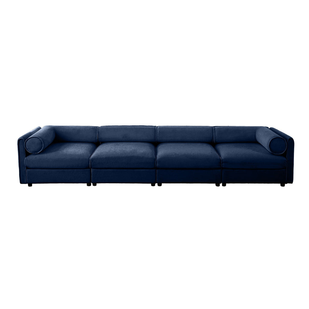 Stylish Sofa With Storage Seat And Cylindrical Backrest