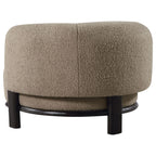 Lawler Upholstered Barrel Back Accent Chair Brown and Black