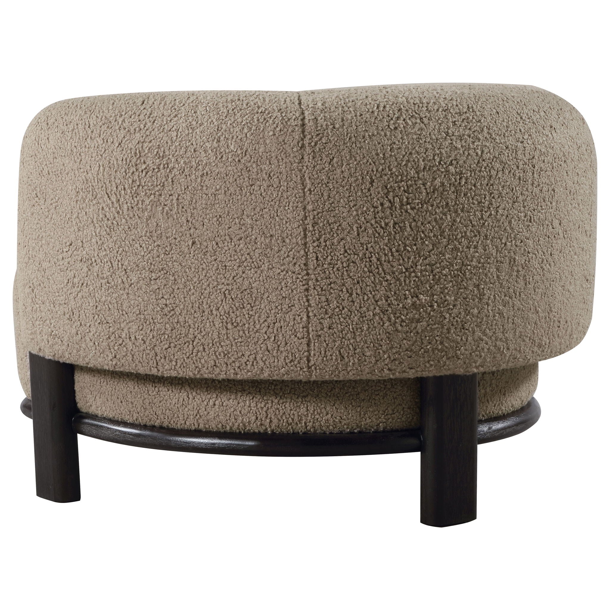 Lawler Upholstered Barrel Back Accent Chair Brown and Black