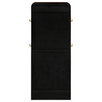 Arini Cane Weave Full Length Standing Floor Mirror Black