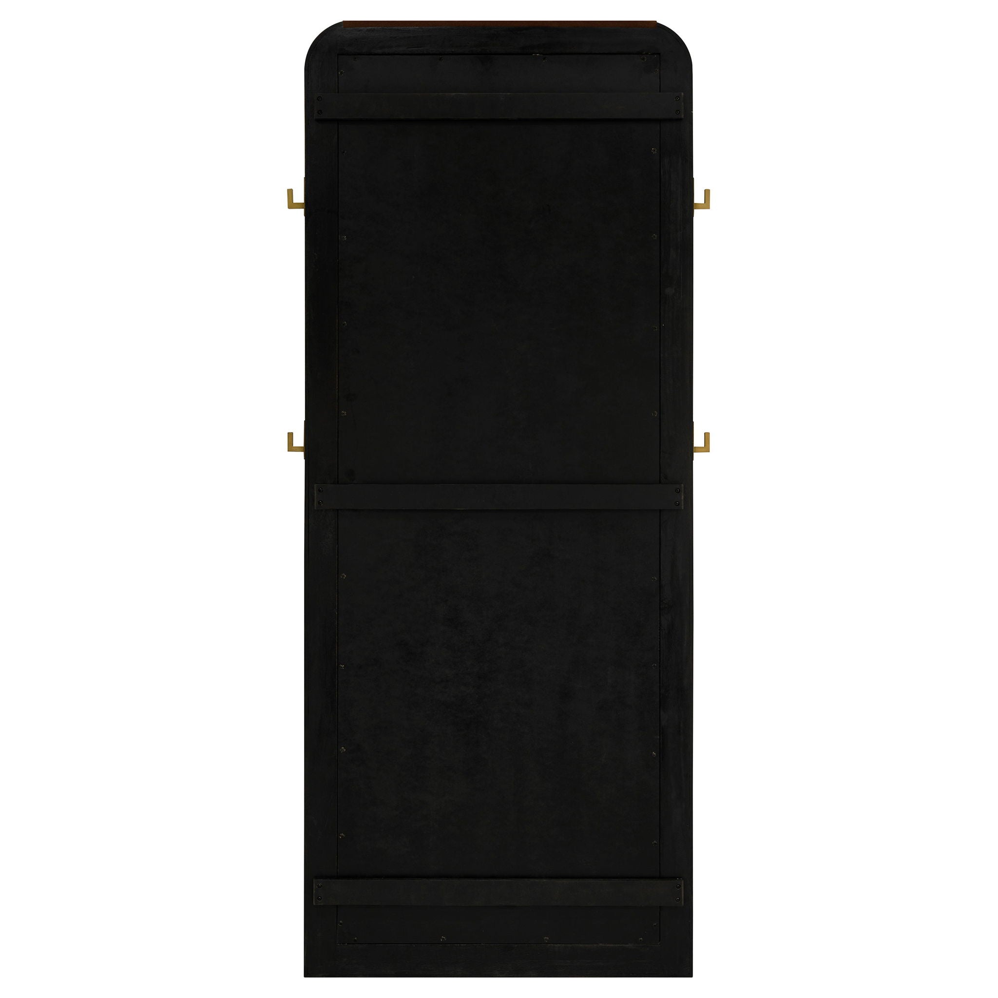 Arini Cane Weave Full Length Standing Floor Mirror Black