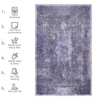 Maval - 8' X 10' Washable Area Rug - Anthracite