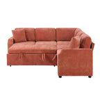 Modern L Shaped Sectional Sofa Bed With Hidden Storage Upholstery