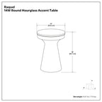 Raquel - Side Table - Antique Brass / White