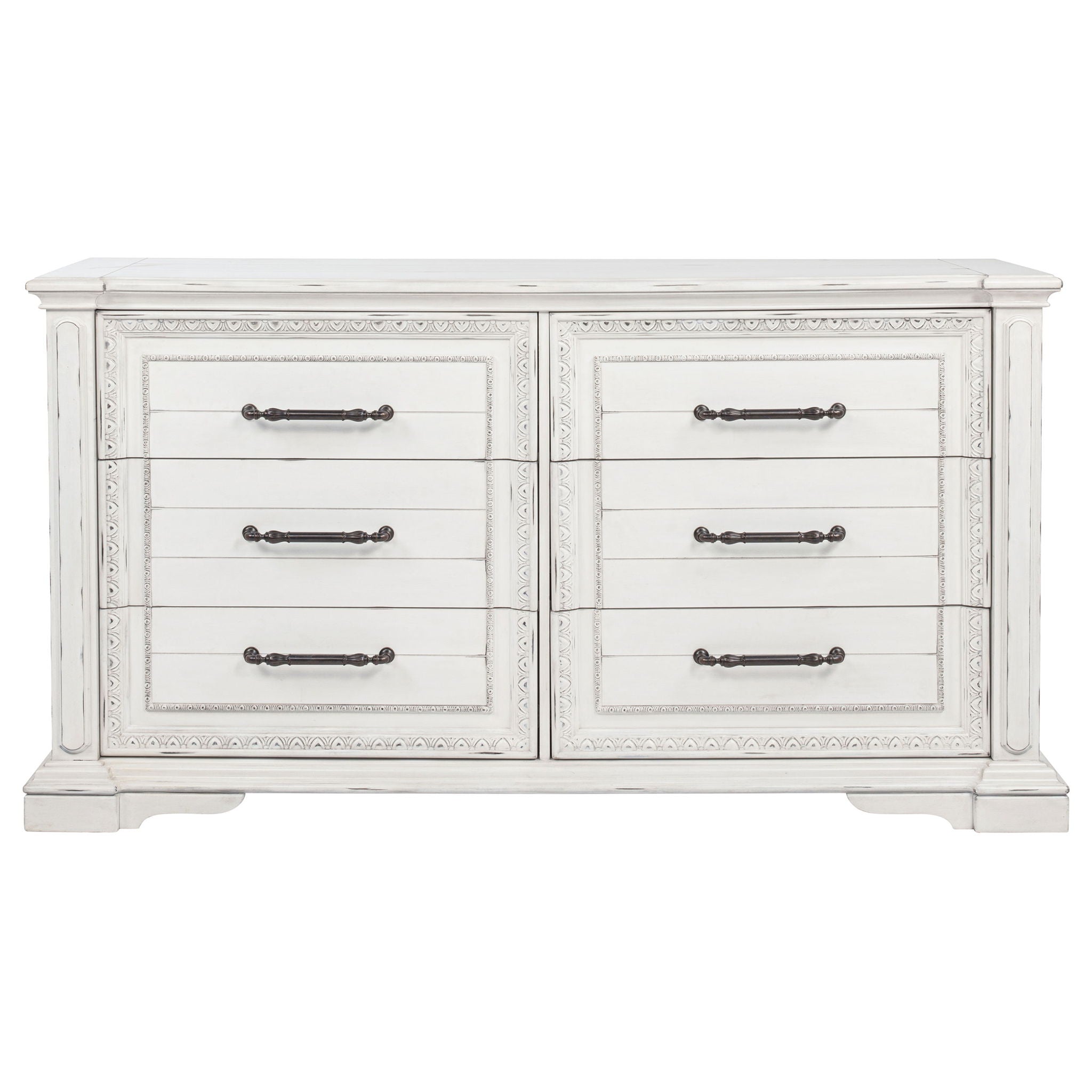 McKinney 6-drawer Bedroom Dresser Cabinet Vintage White