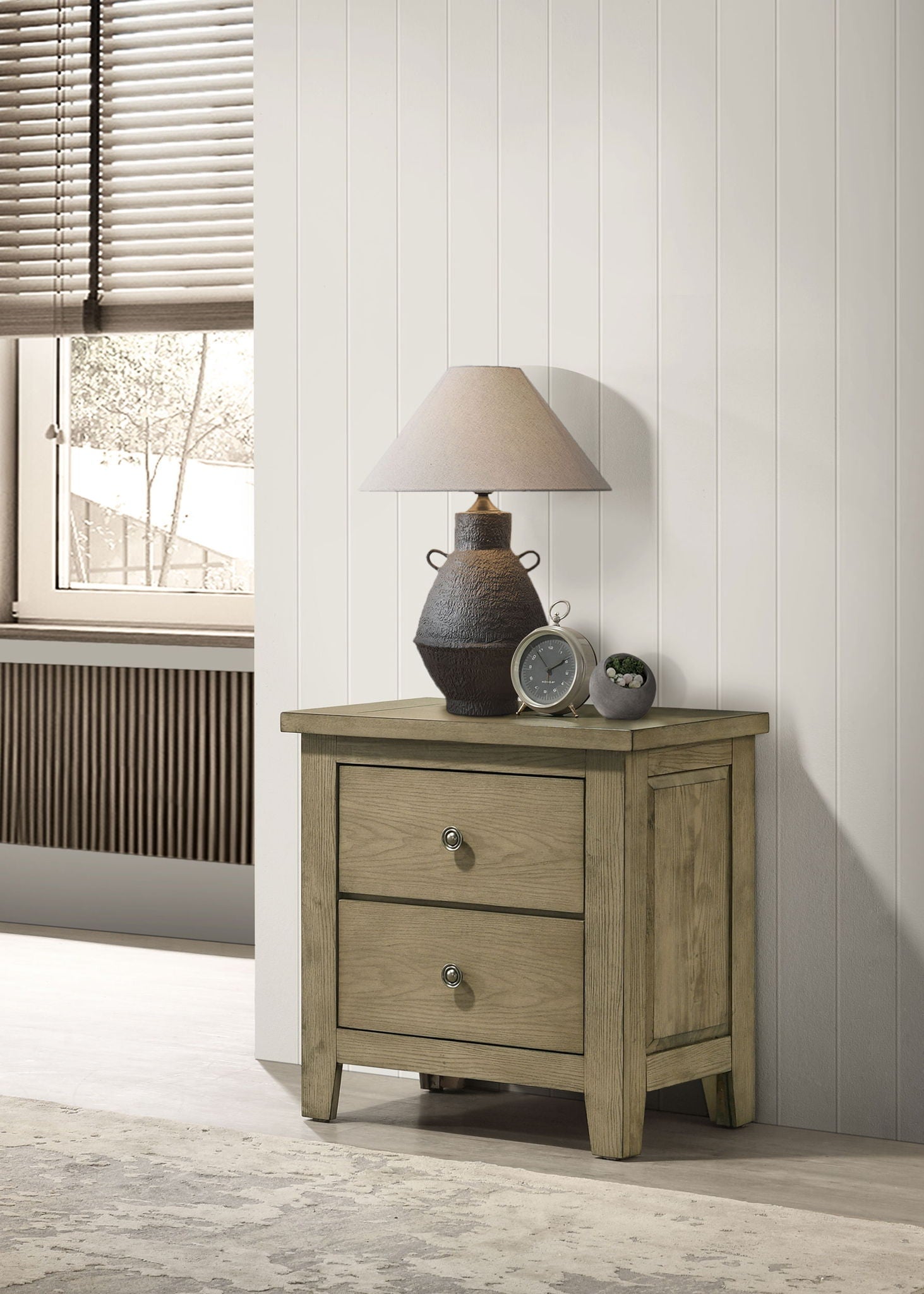 Hazlewood 2-drawer Nightstand Bedside Table Vineyard Oak
