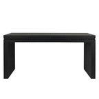 Modern Rustic Wood Table, Rectangular Living Room Center Table With Floating Top Design