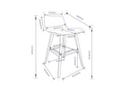 Addy - Counter Stool (Set of 2) - Distressed Brown