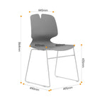 Modern Stacked Office Chairs (Set of 4)