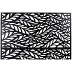 Outdoor & Indoor Privacy Screen Metal Privacy Screen, Freestanding Decorative Privacy Screen For Deck Balcony Patio - Black