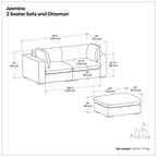 Jasmine - Handcrafted Sofa And Ottoman