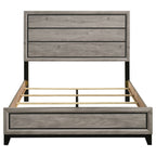 Valen Wood Queen Panel Bed Light Taupe