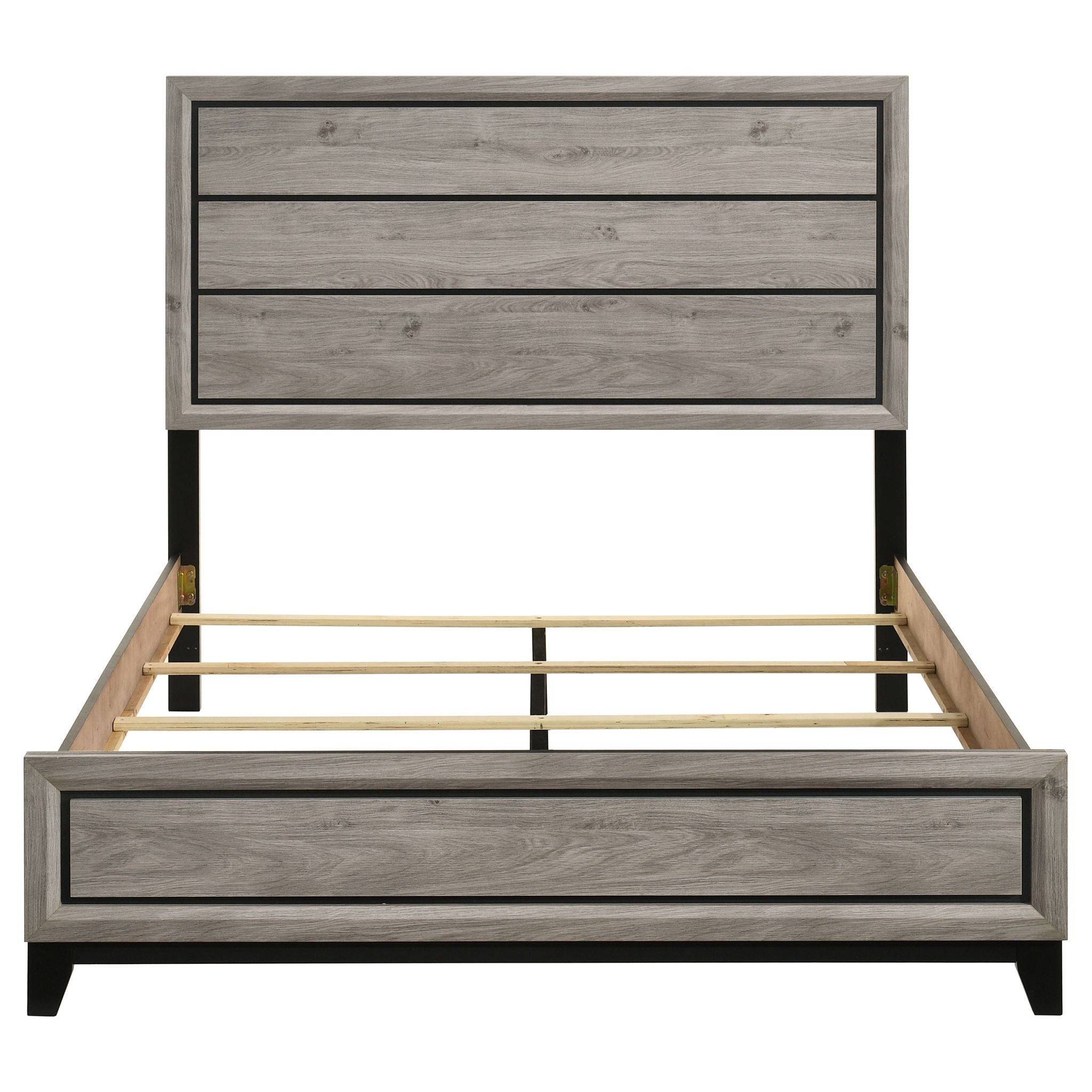 Valen Wood Queen Panel Bed Light Taupe