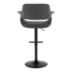 Vintage Flair - Mid Century Modern Adjustable Barstool With Straight T Footrest (Set of 2)