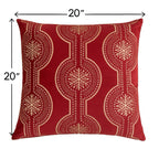 Holiday Throw Pillow With Snowflake Embroidery