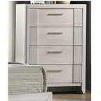 4 Drawer Tall Storage Chest Furniture - White