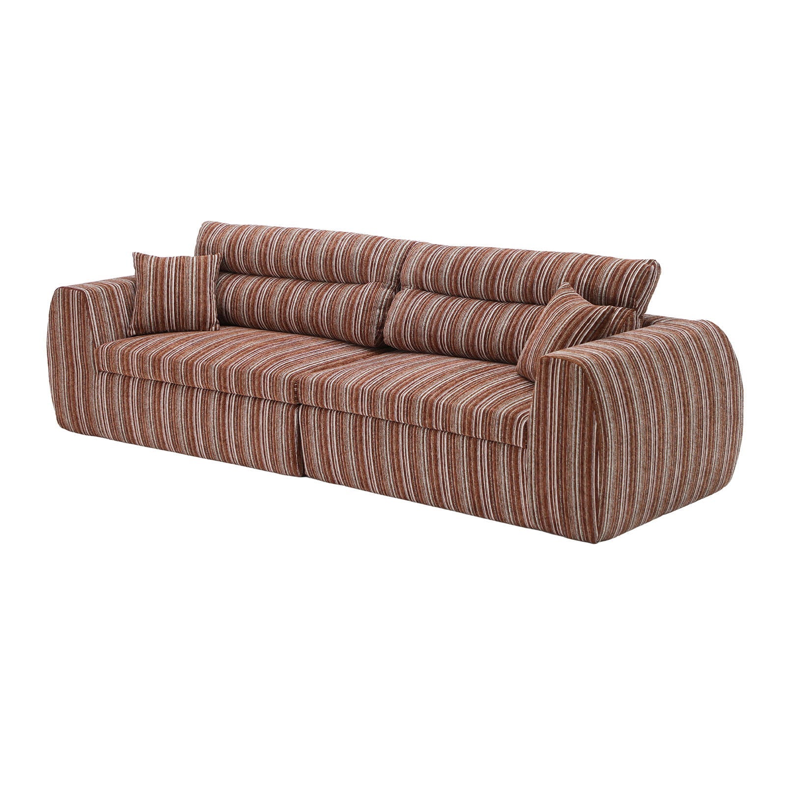 3 Seater, Couch With Throw Pillows For Living Room