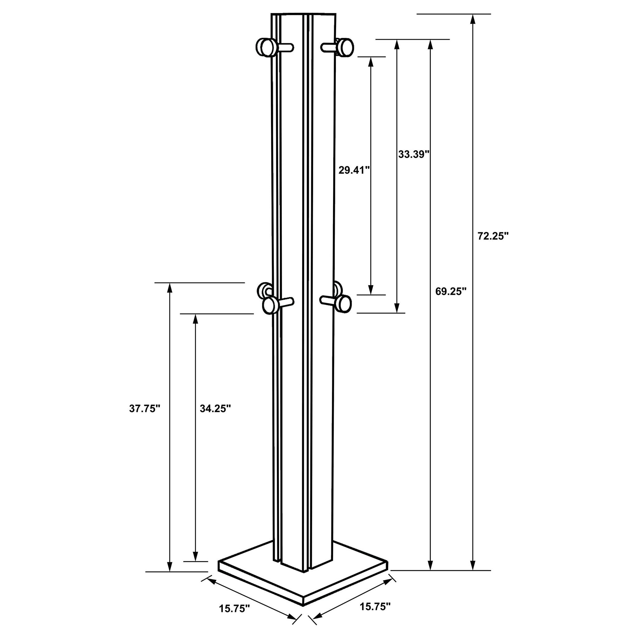 Rikkie Engineered Wood Coat Rack Walnut