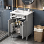 Bathroom Vanity With 2 Doors And Tip Out Drawer, Soft Closing Hinges