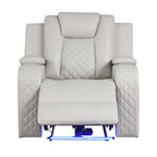 Benz - LED & Power Recliner Chair With Adjustable Headrest