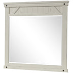 Industrial Farmhouse Mirror - White