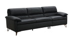 Eilene - Top Grain Leather Sofa - Black