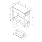 Accent End Table, 2 Tier, Storage Drawer, Transitional - Walnut