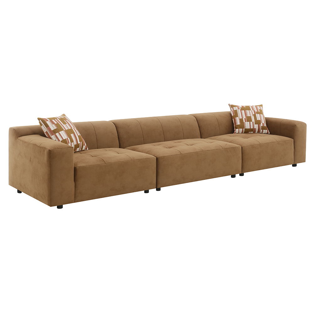 Zoey - Modular - Armless Chair - Chocolate Suede