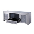 Noralie - TV Stand - Mirrored & Faux Diamonds