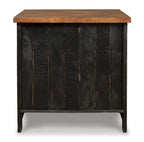 Valebeck - Rectangular End Table - Black / Brown